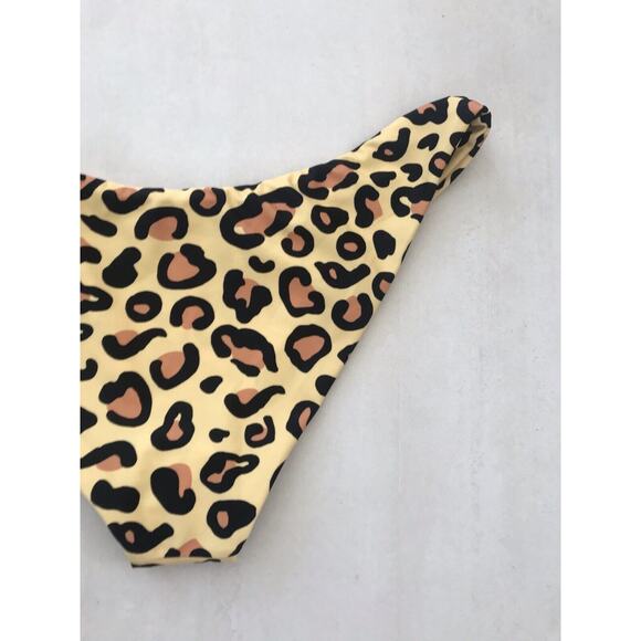 Infamous Swim Sun Leopard Radar High Cut Cheeky Bikini Bottoms - Picture 6 of 6